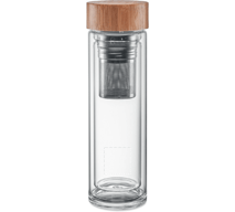 Double wall glass bottle
